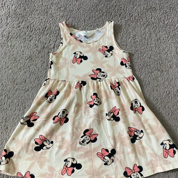 💕 Girls Graphic Minnie Mouse Tank Dress - Picture 2 of 5